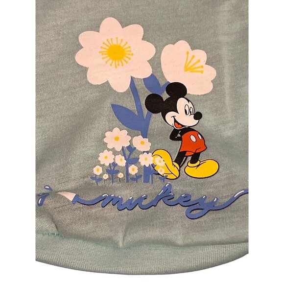 Disney Mickey Mouse Spring Dog Shirt T-Shirt Pet Apparel Flowers Blue Sz XS NWT - Picture 2 of 5